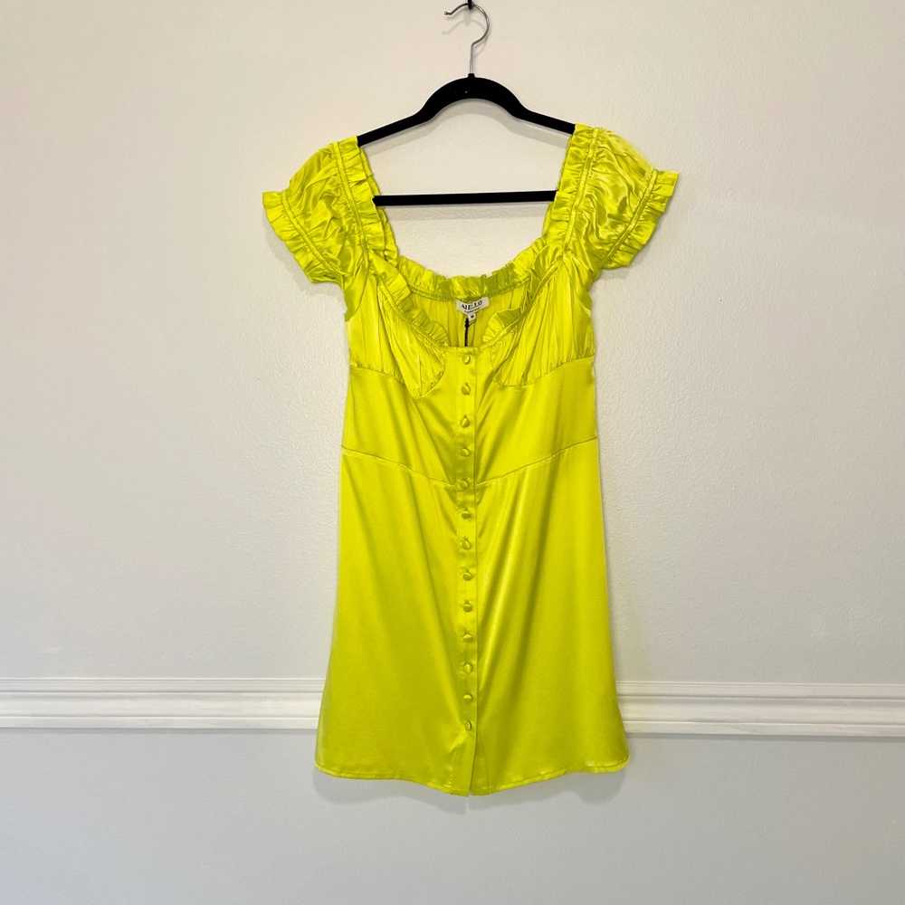 Frankie's Bikinis Neon Lime Mini Dress - Picture 3 of 11